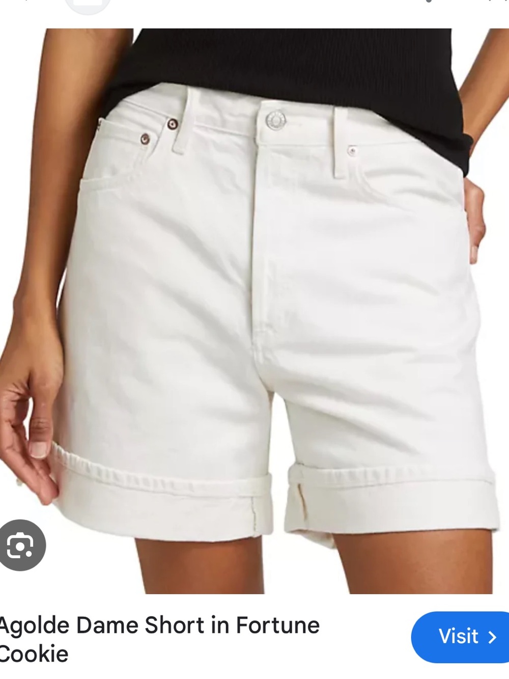 NWT Agolde Dame Cuffed Shorts